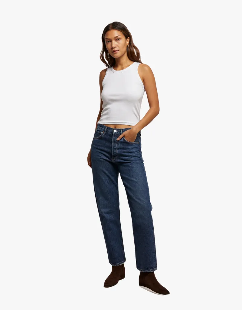 Perfect White Tee Elle Ribbed Tank Top in White