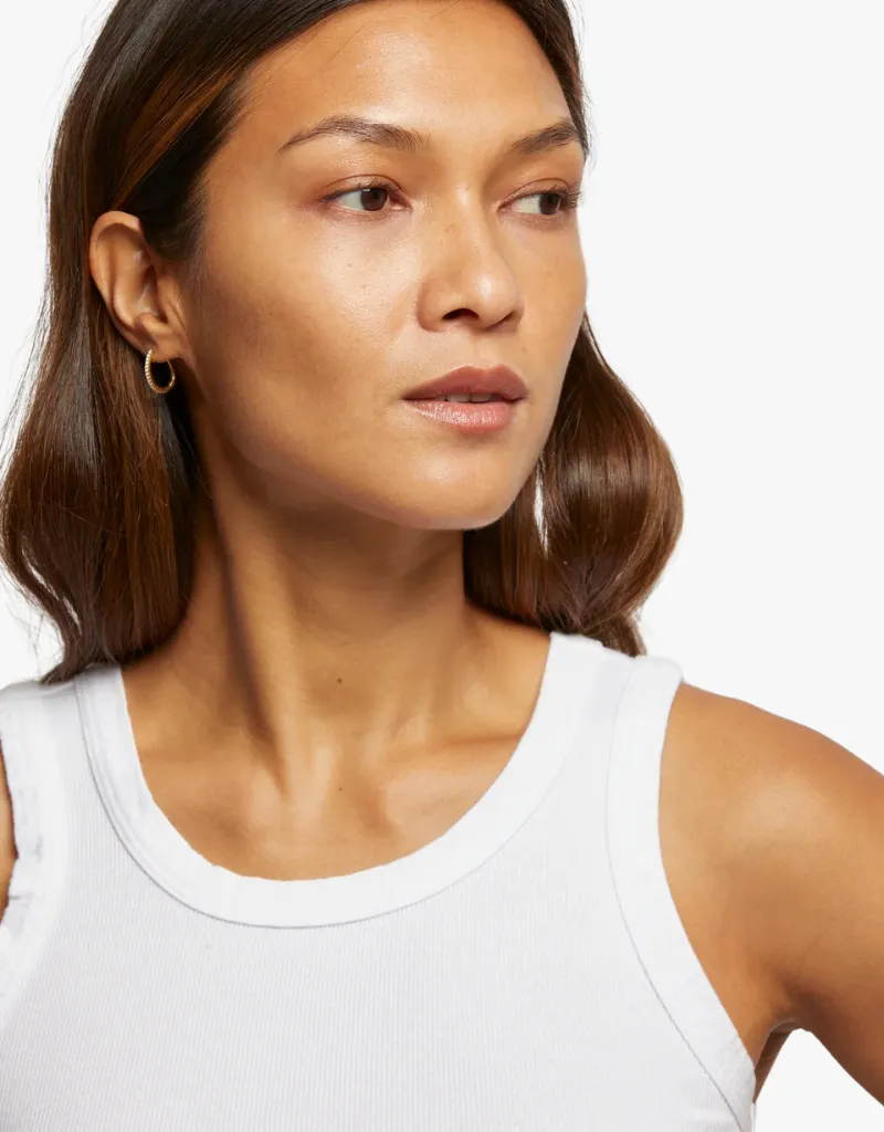 Perfect White Tee Elle Ribbed Tank Top in White