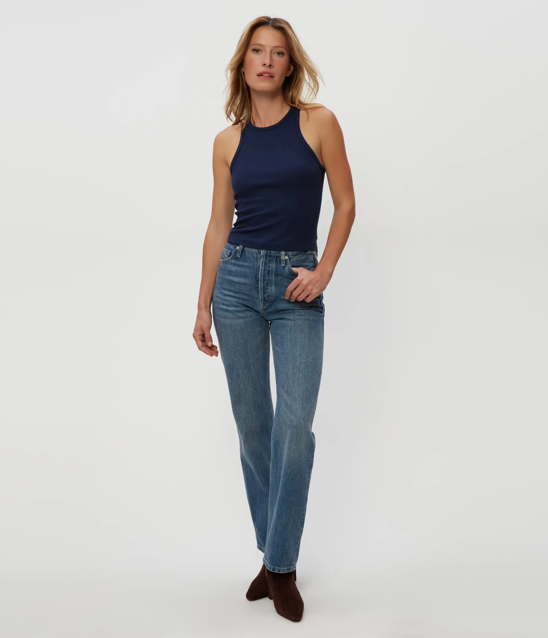 Pina Ribbed Halter Tank