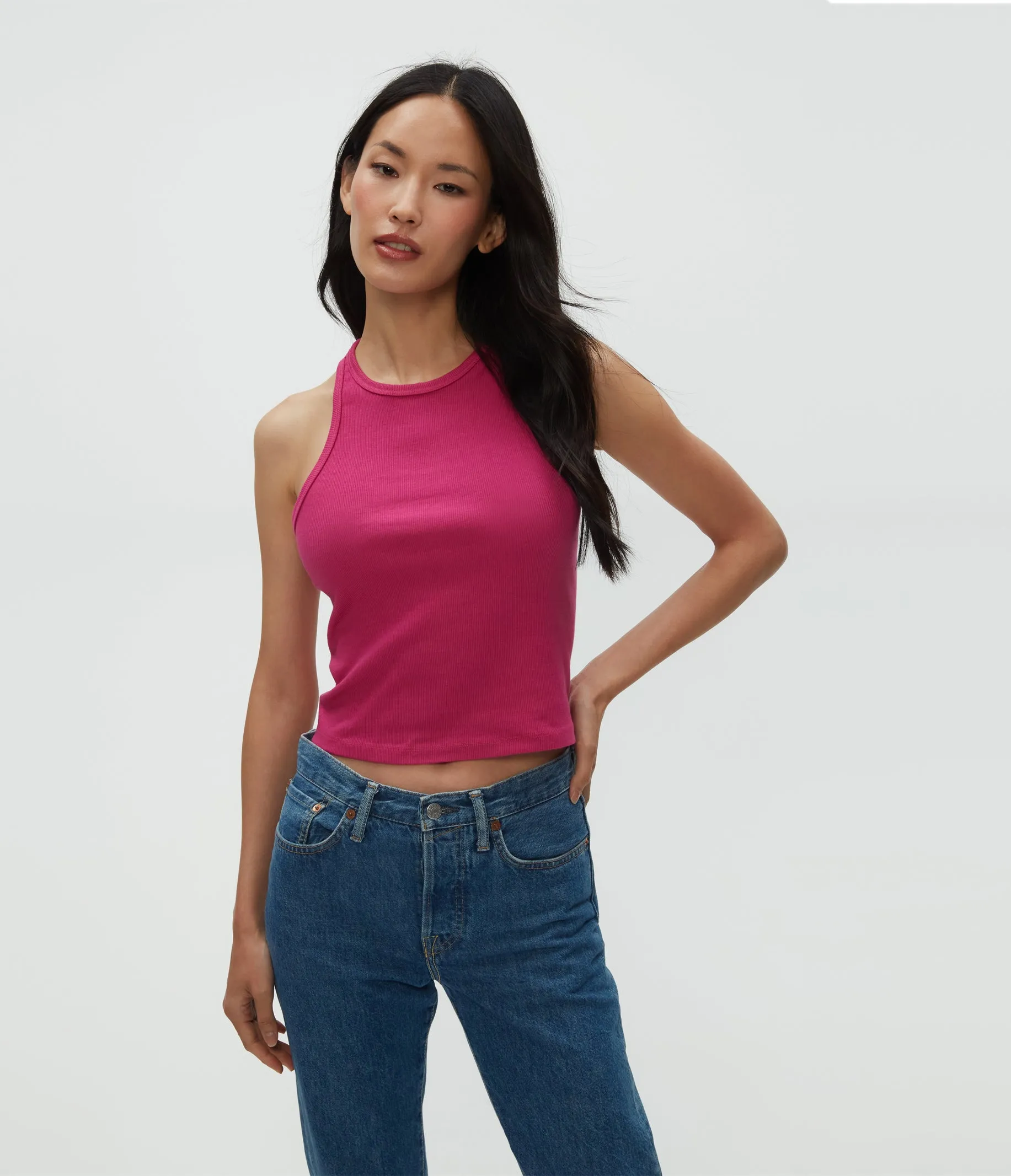 Pina Ribbed Halter Tank