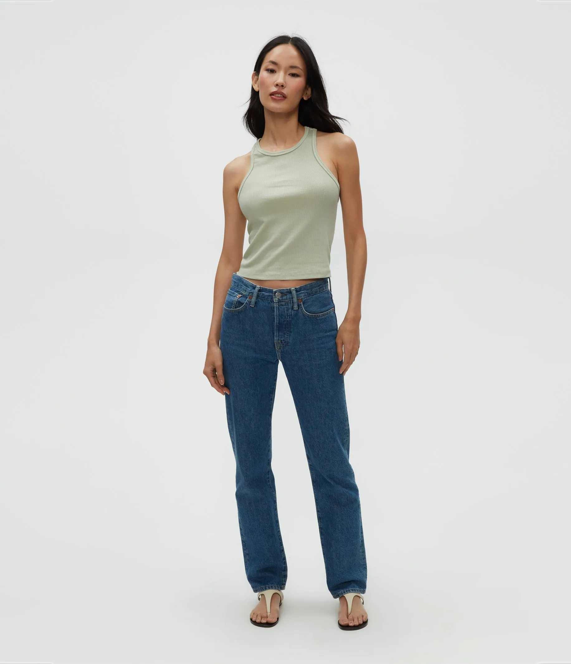Pina Ribbed Halter Tank
