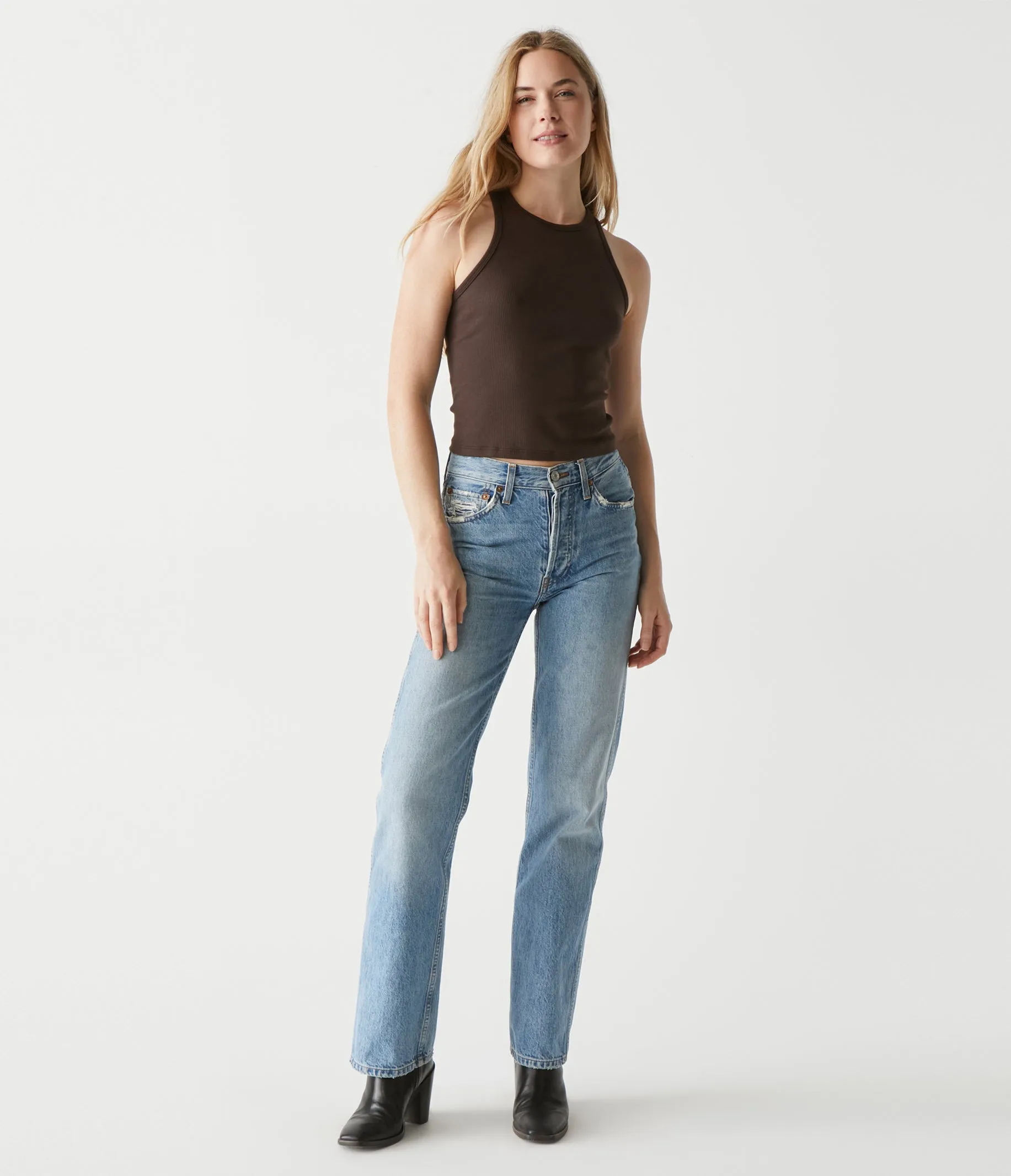Pina Ribbed Halter Tank