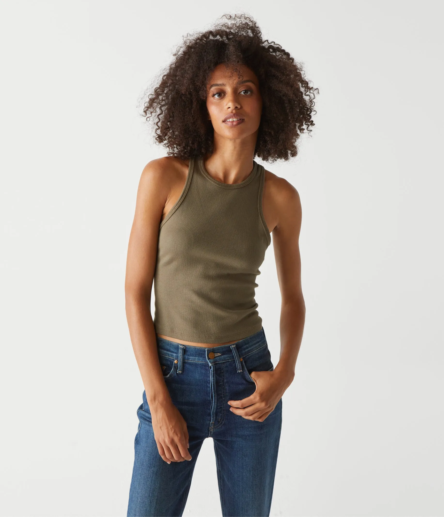 Pina Ribbed Halter Tank
