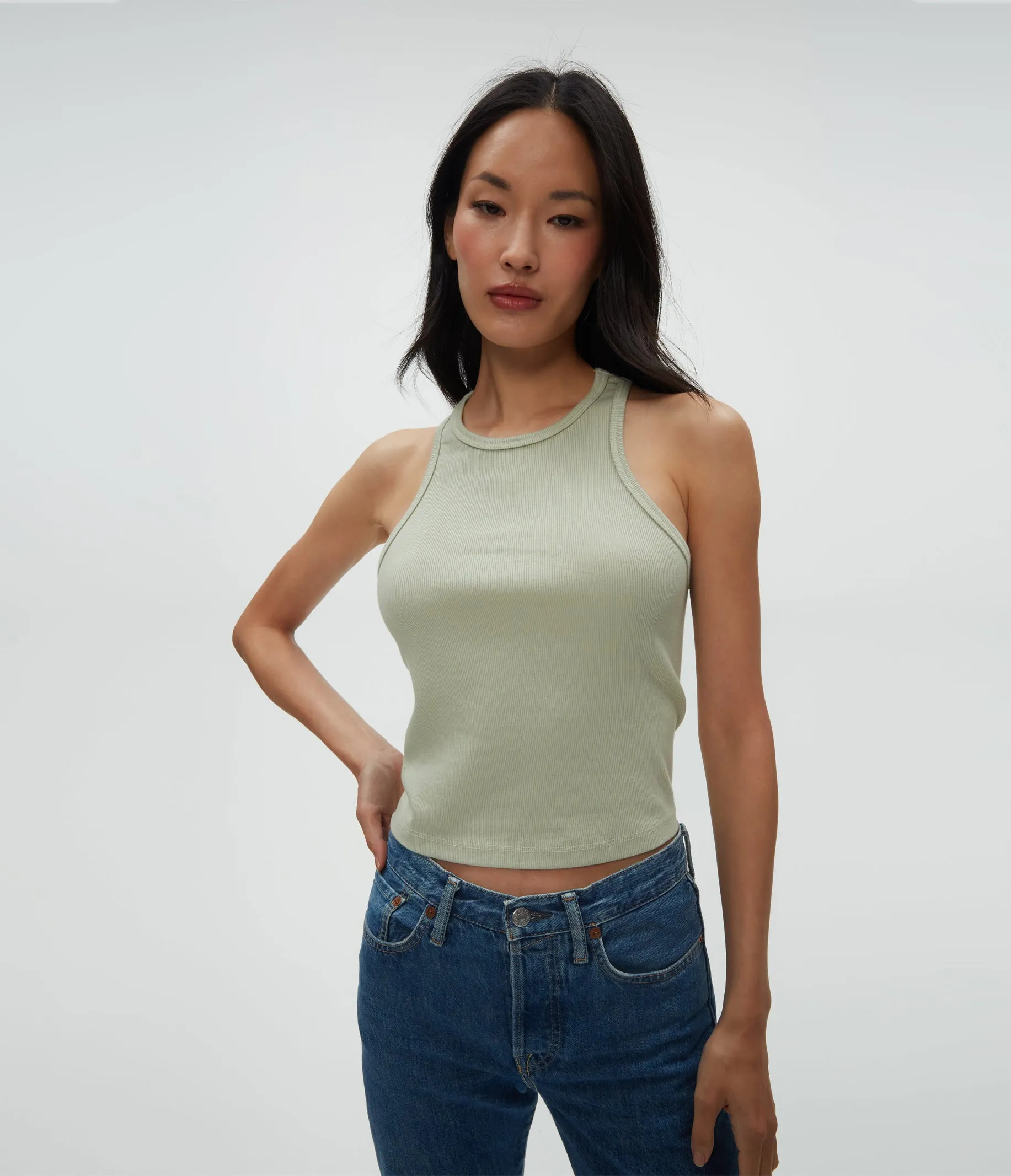 Pina Ribbed Halter Tank