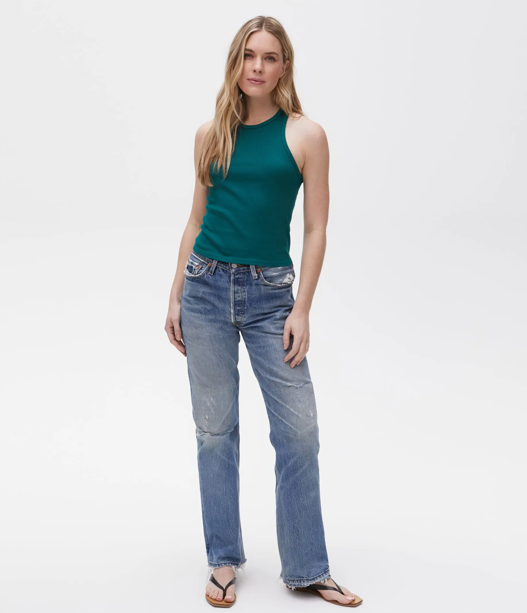 Pina Ribbed Halter Tank