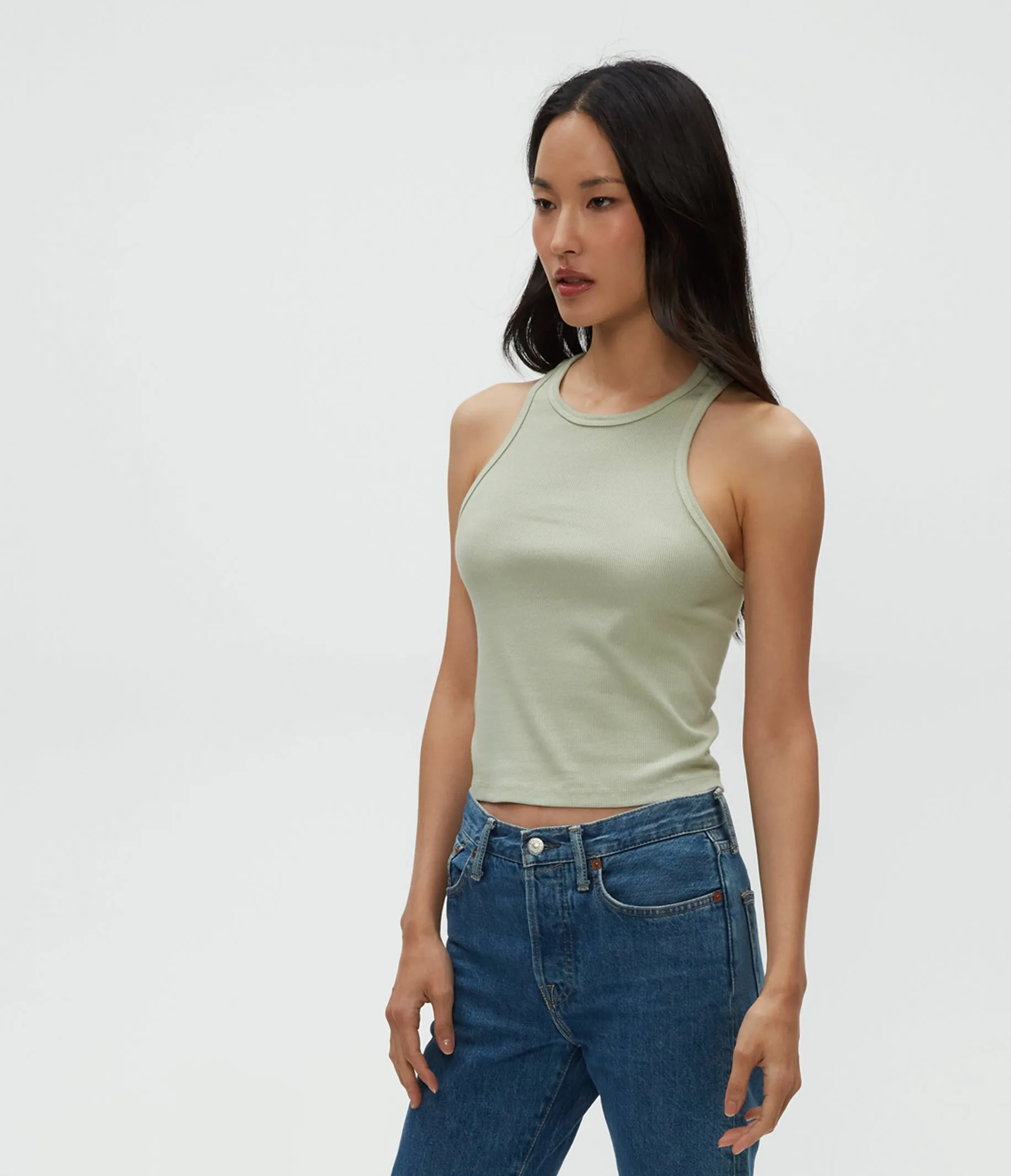 Pina Ribbed Halter Tank