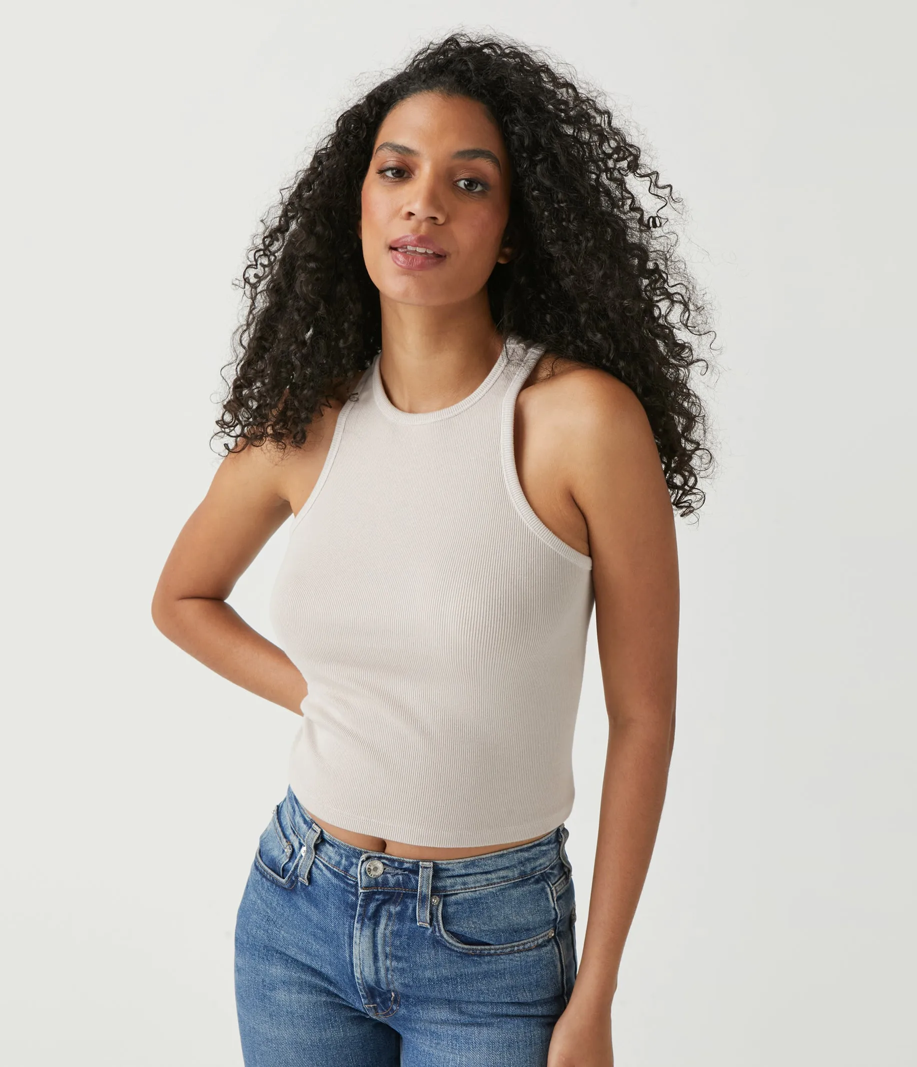 Pina Ribbed Halter Tank