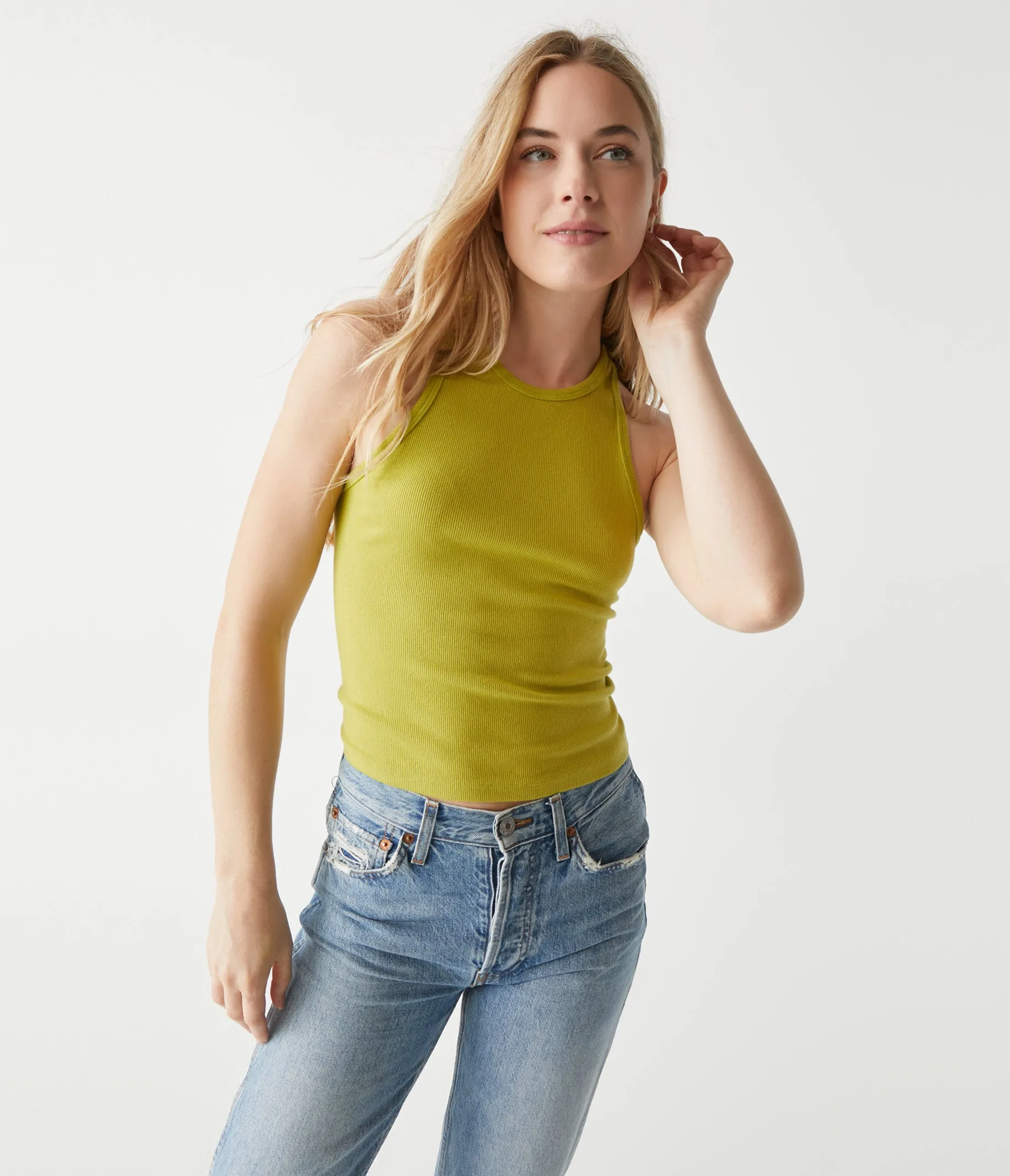 Pina Ribbed Halter Tank