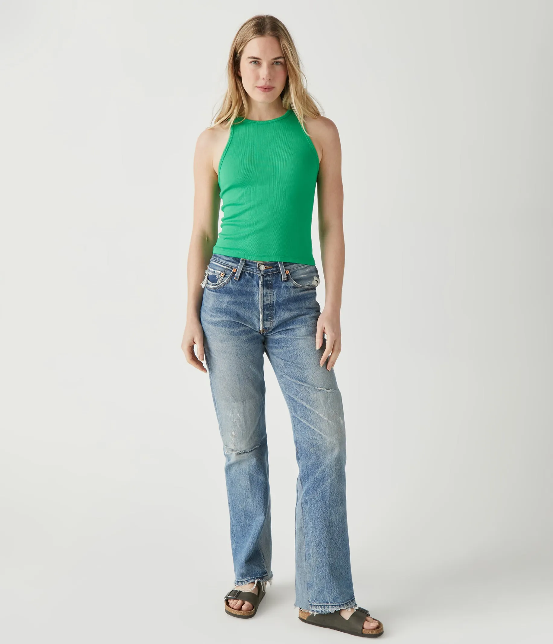 Pina Ribbed Halter Tank