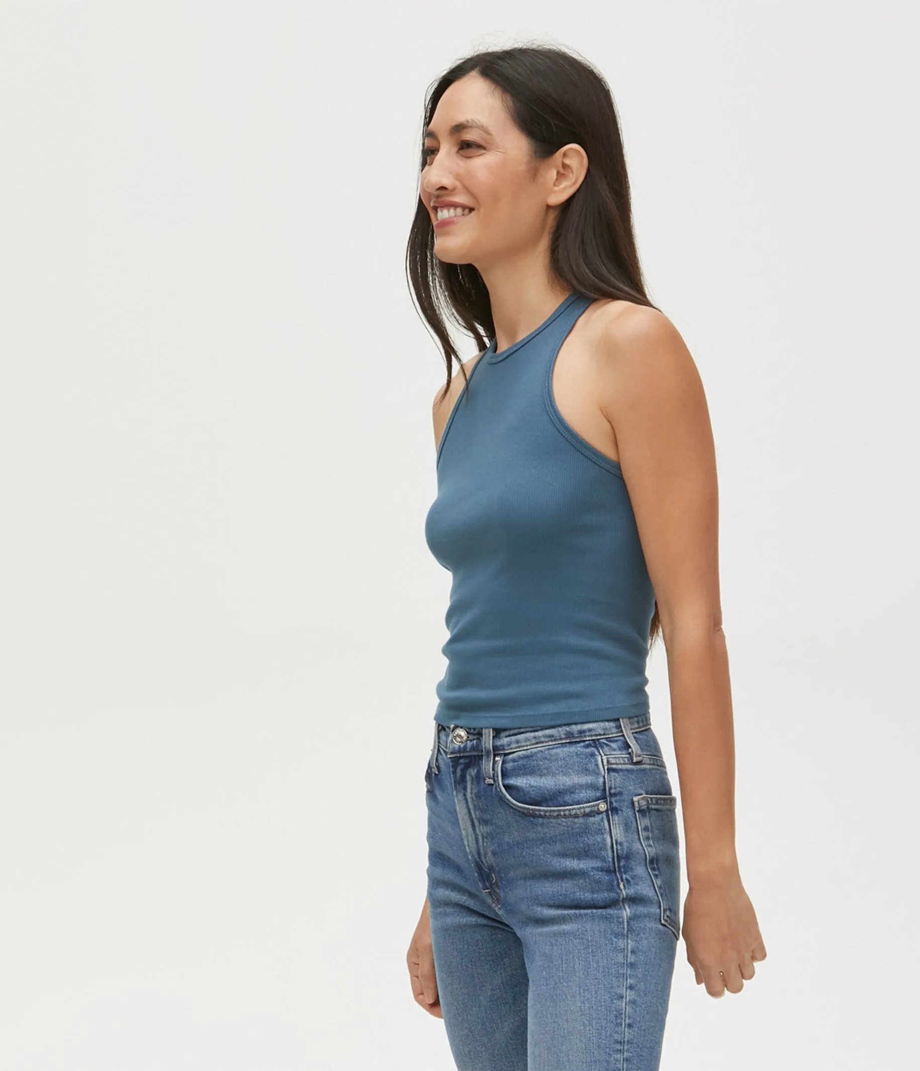 Pina Ribbed Halter Tank