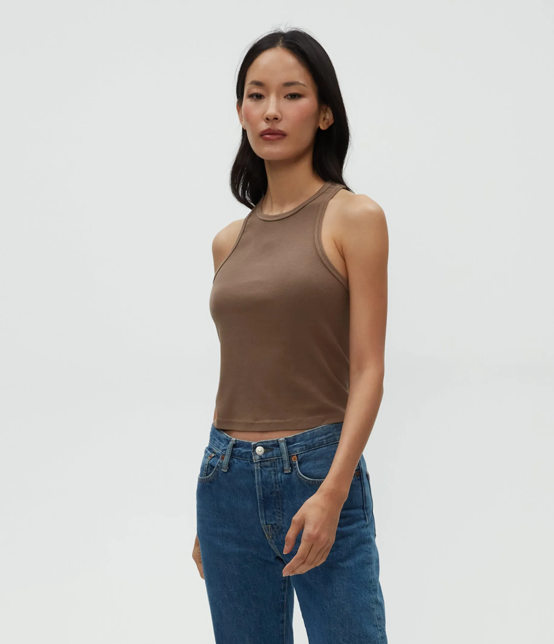 Pina Ribbed Halter Tank