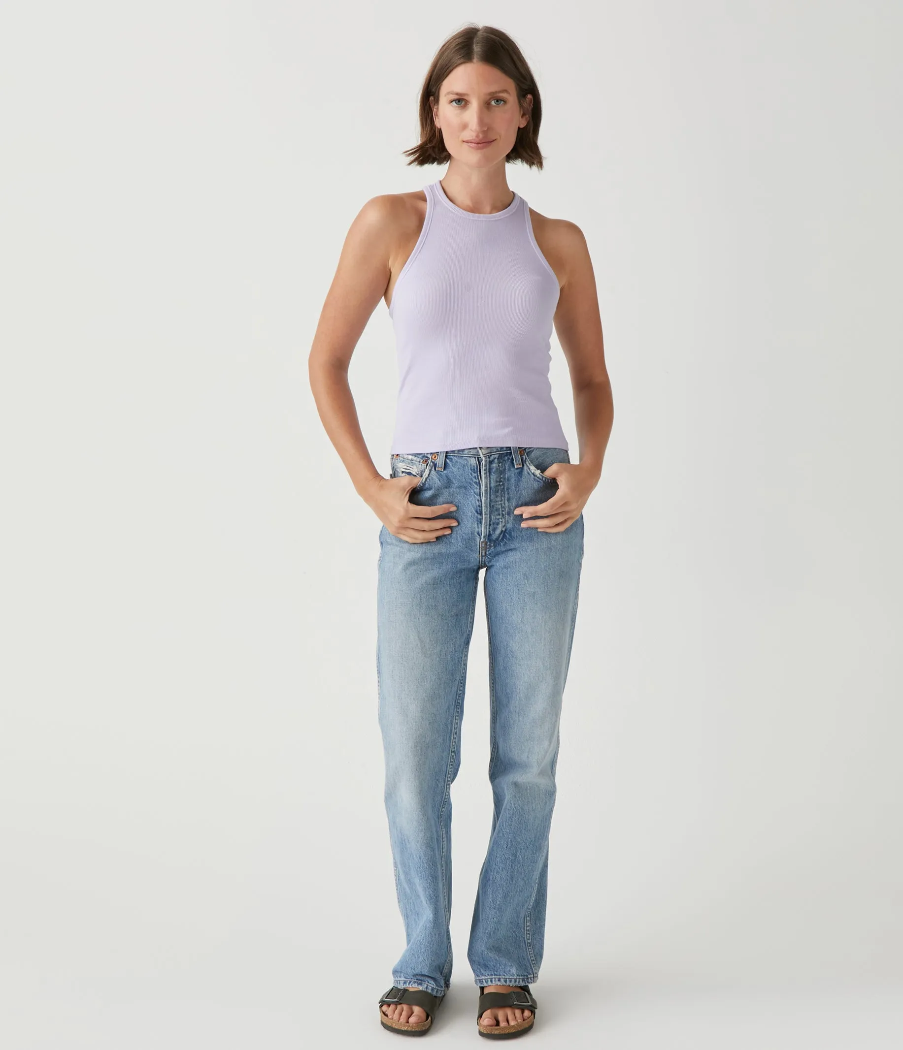 Pina Ribbed Halter Tank