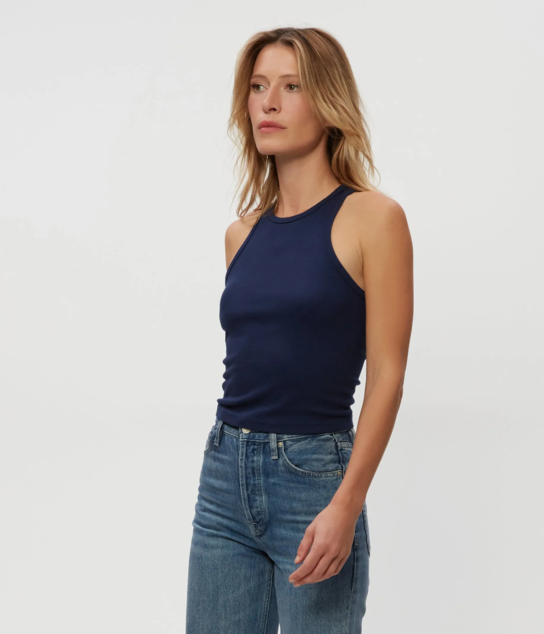 Pina Ribbed Halter Tank