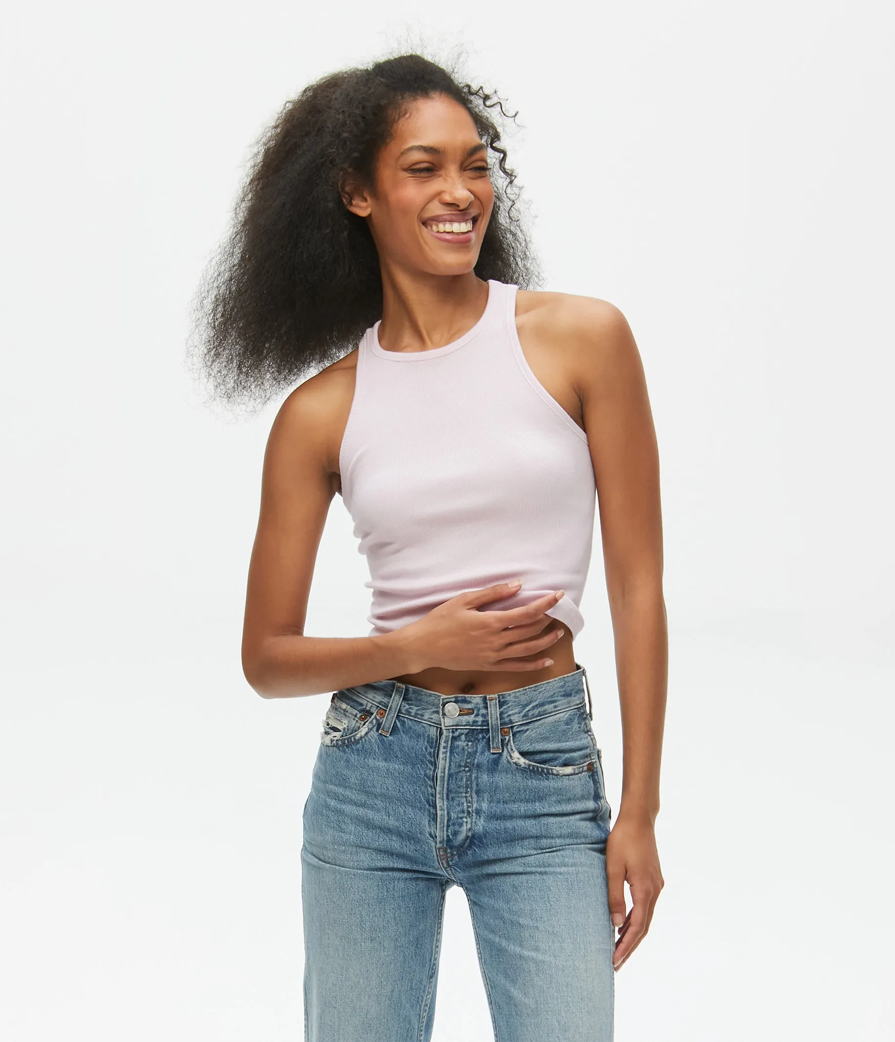 Pina Ribbed Halter Tank