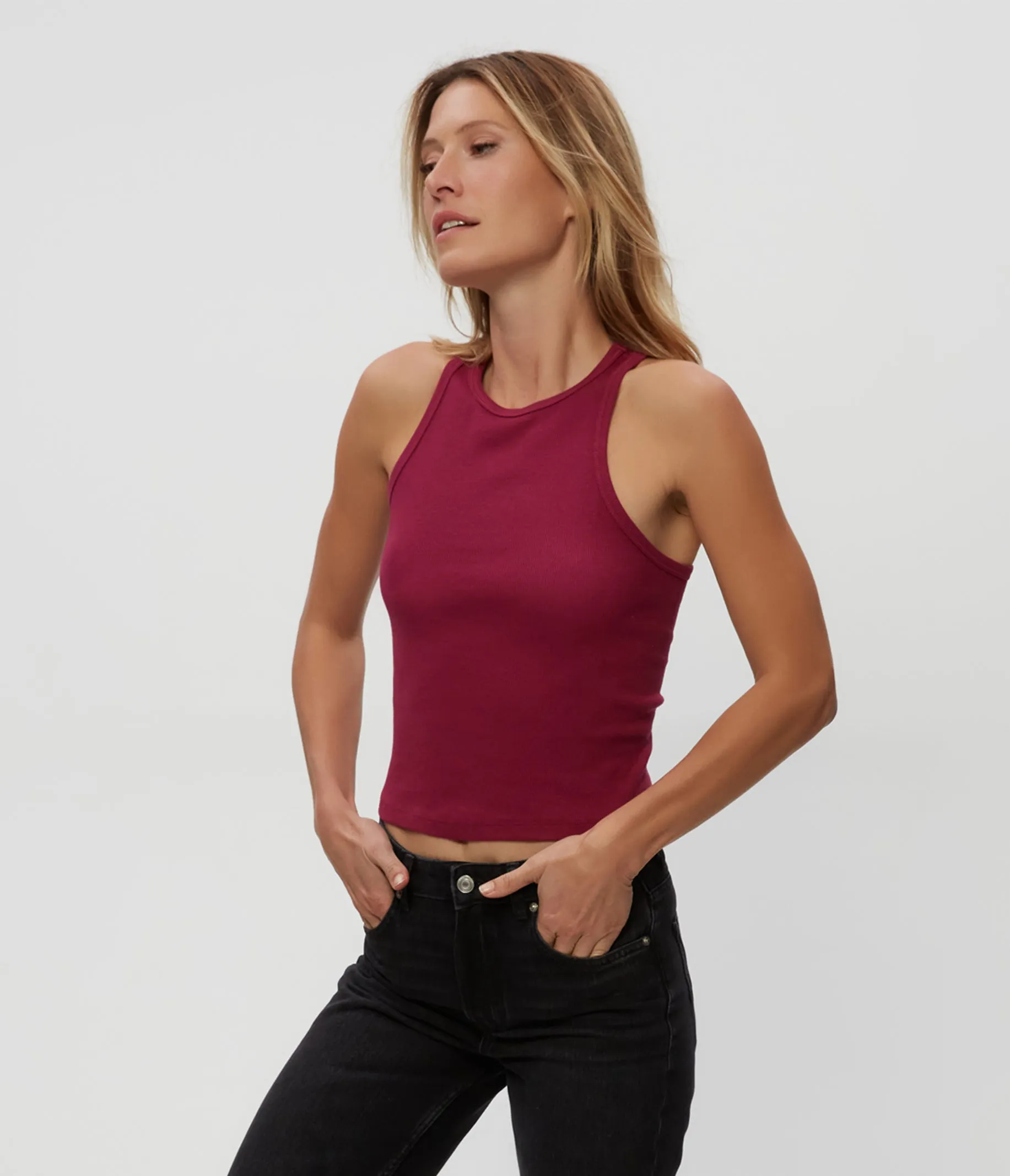 Pina Ribbed Halter Tank