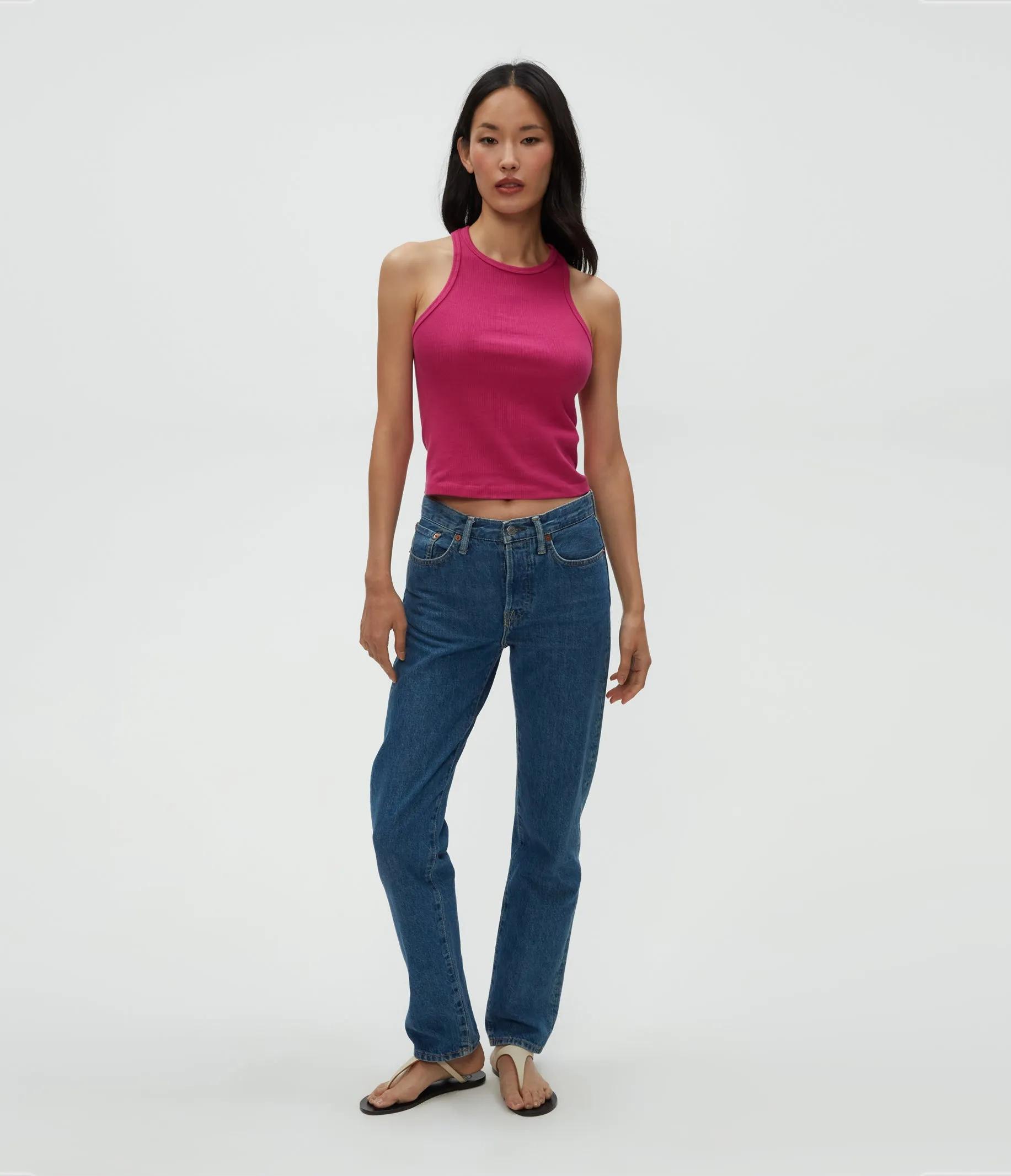 Pina Ribbed Halter Tank