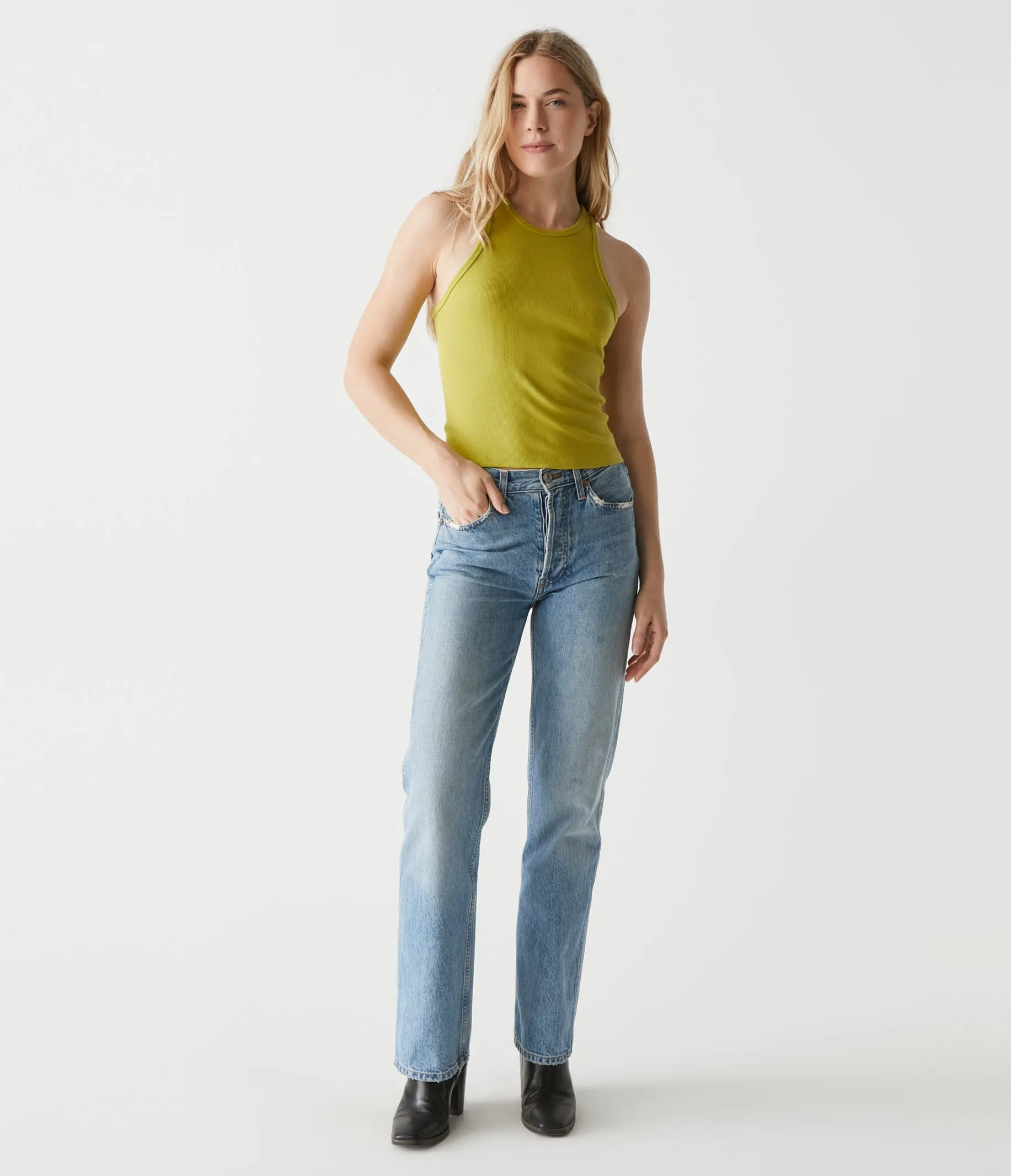Pina Ribbed Halter Tank