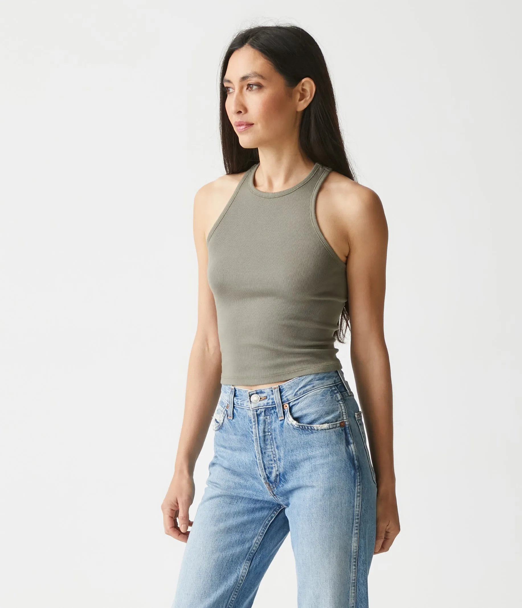 Pina Ribbed Halter Tank