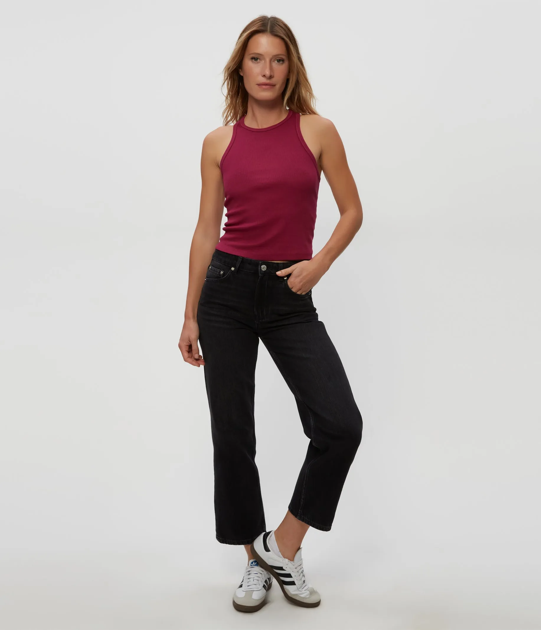 Pina Ribbed Halter Tank