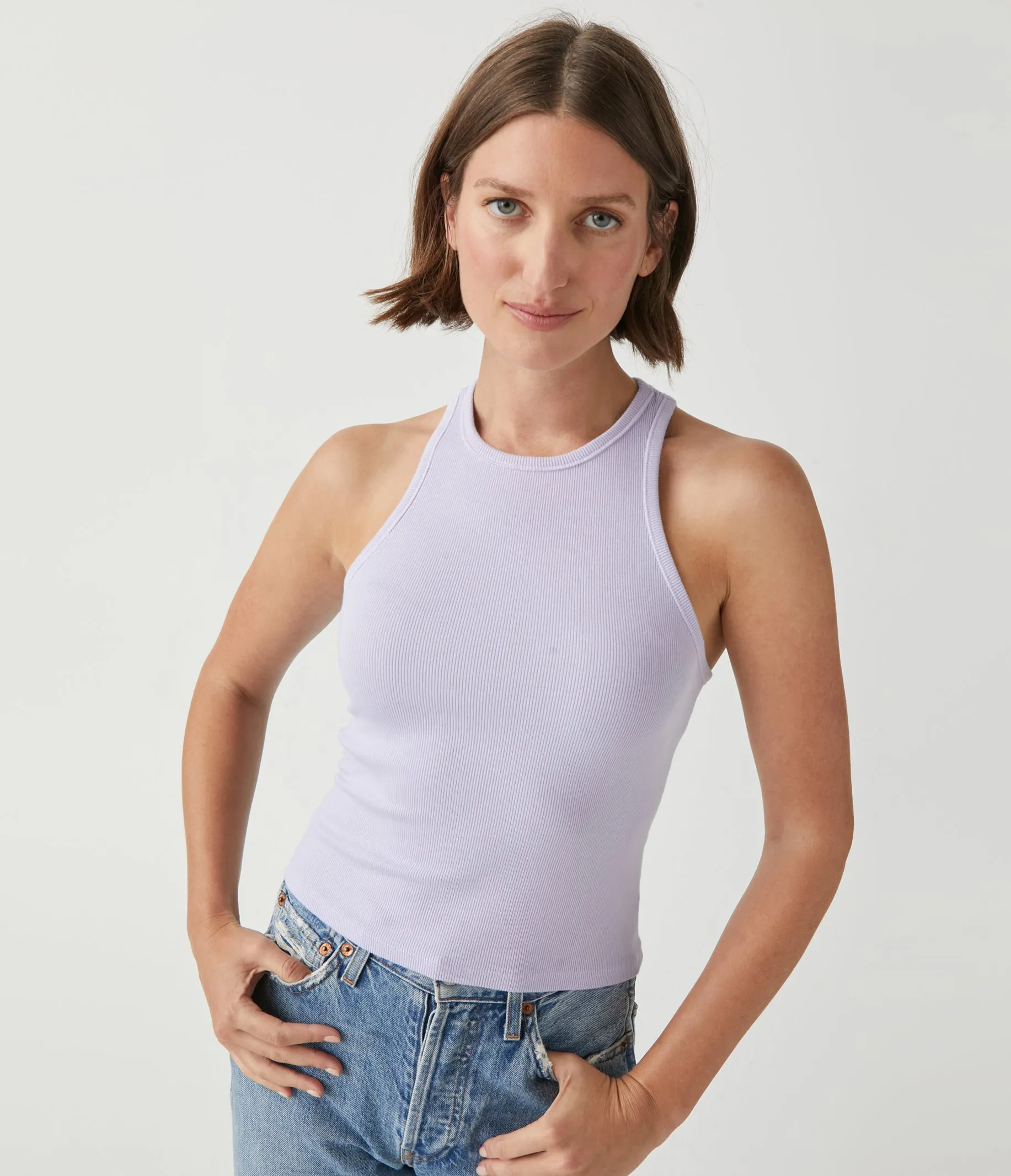 Pina Ribbed Halter Tank