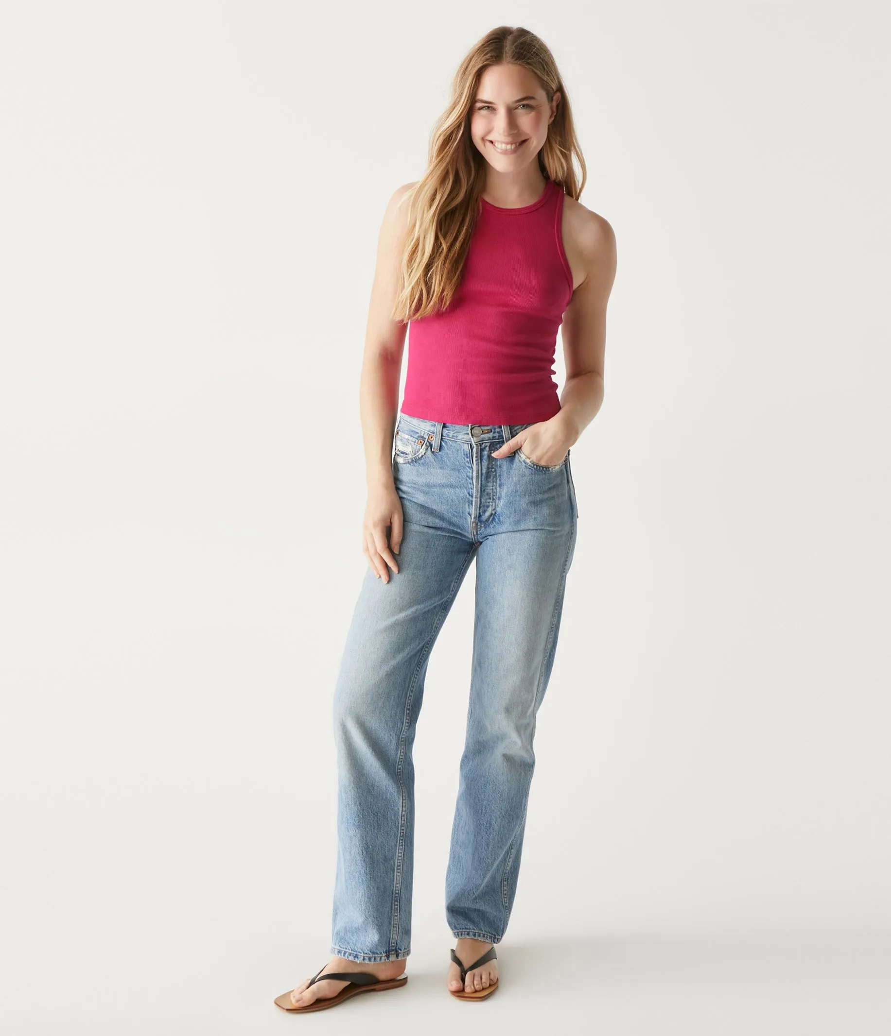 Pina Ribbed Halter Tank