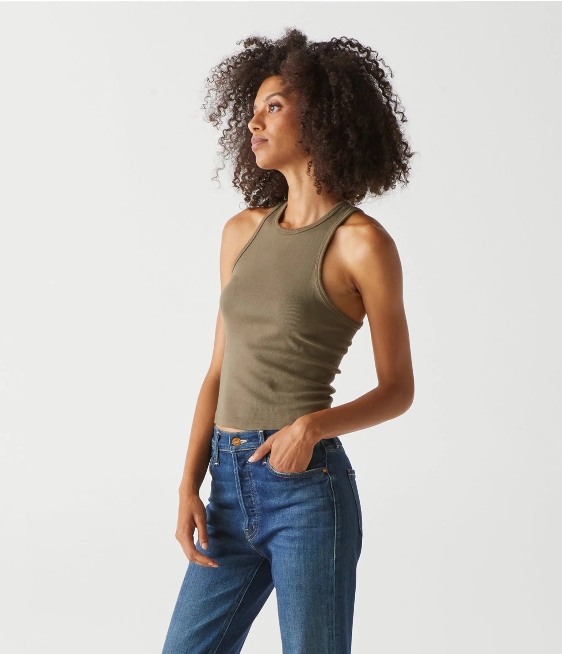Pina Ribbed Halter Tank