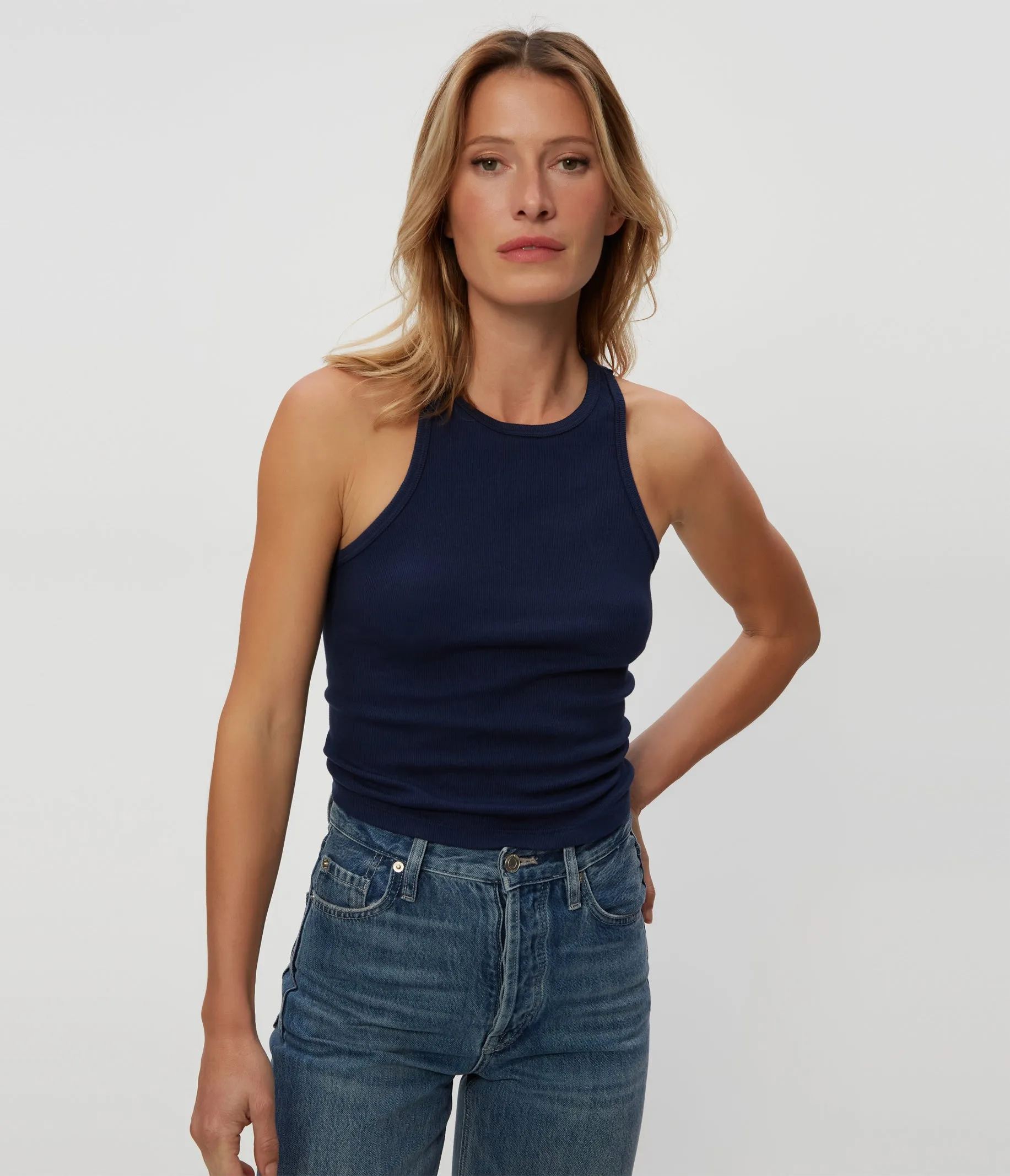 Pina Ribbed Halter Tank