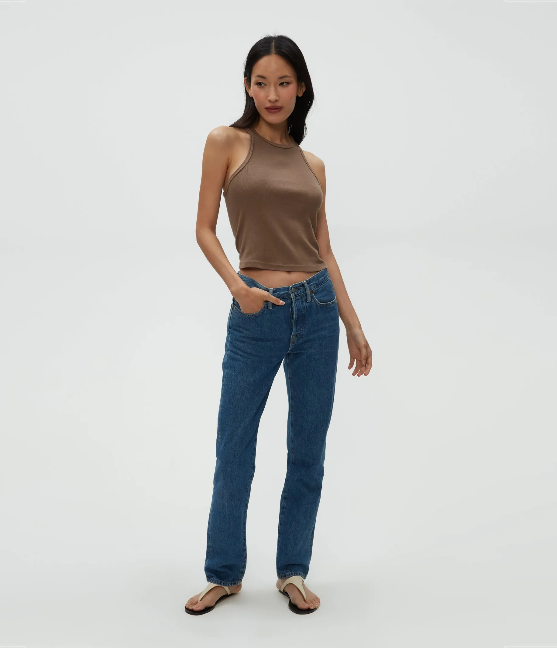 Pina Ribbed Halter Tank