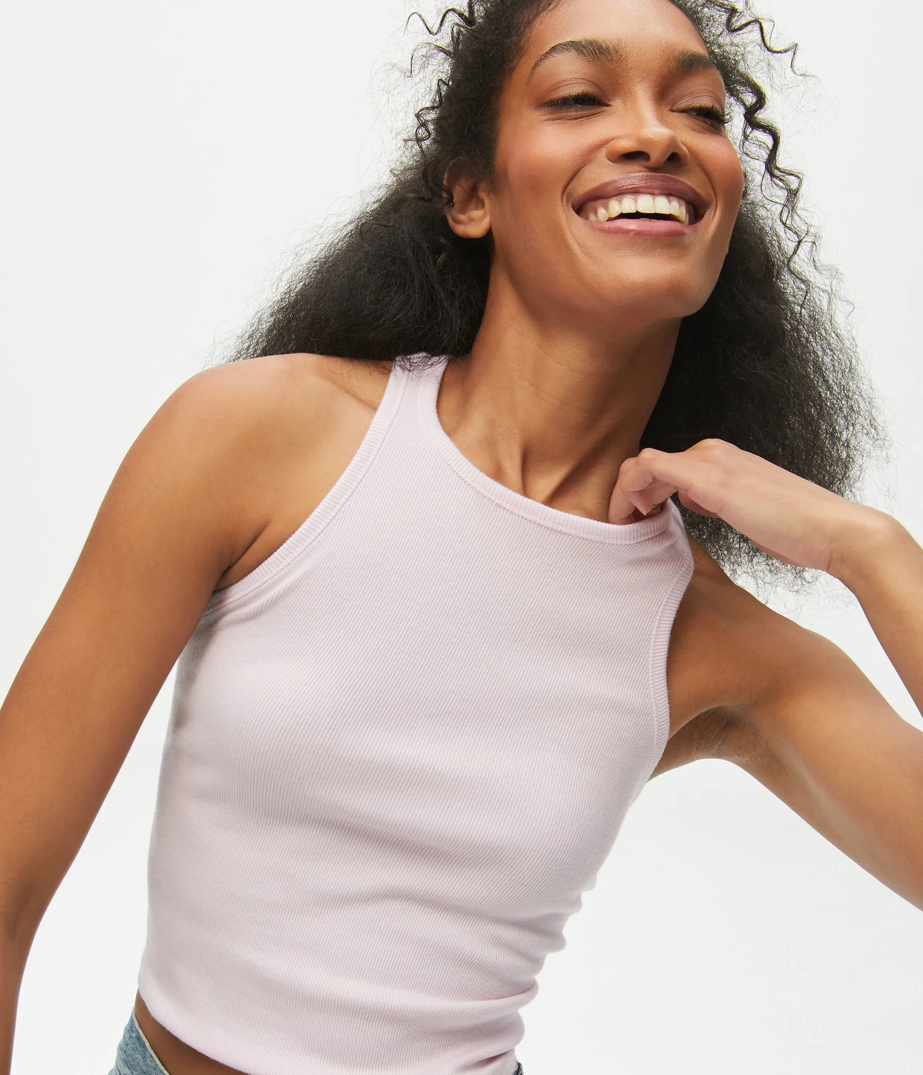 Pina Ribbed Halter Tank