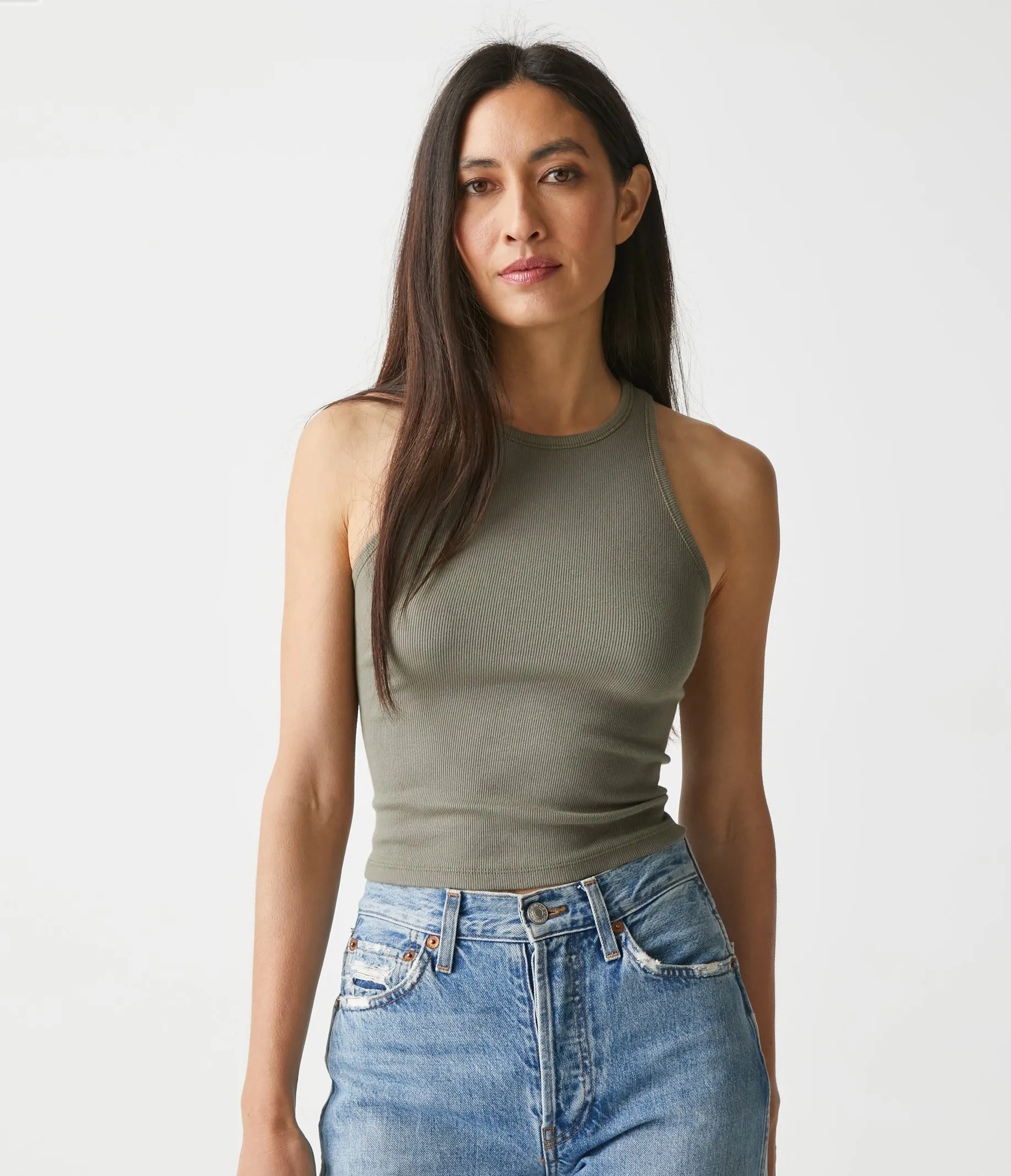 Pina Ribbed Halter Tank