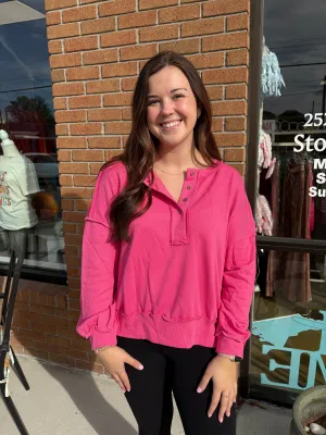 Pink Distressed Sweater