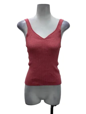 Pink Ribbed Tank Top