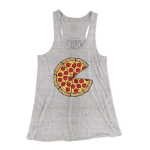 Pizza Slice Couple's Shirt Women's Flowey Racerback Tank Top