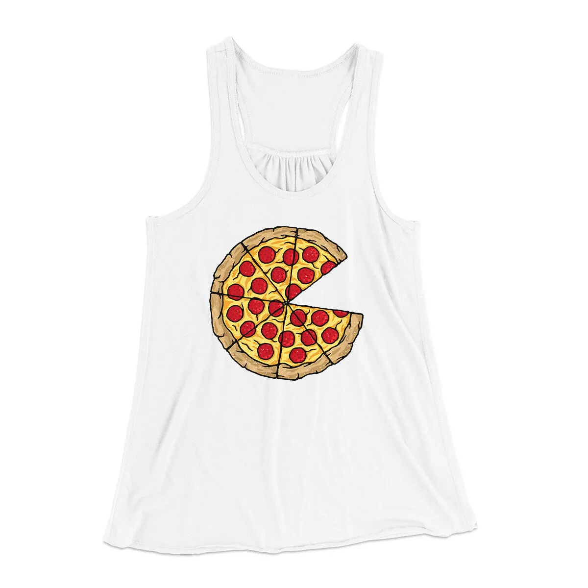 Pizza Slice Couple's Shirt Women's Flowey Racerback Tank Top