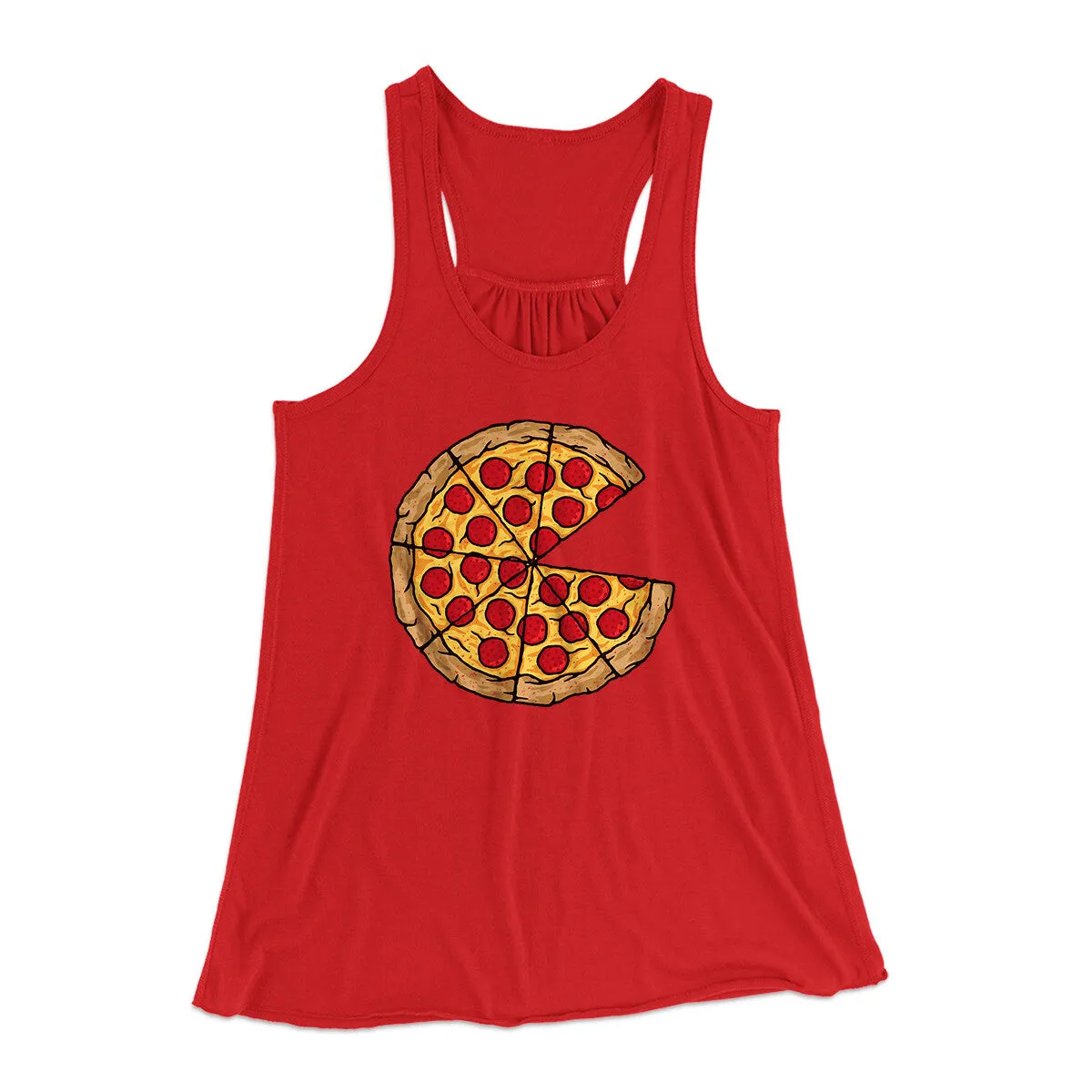 Pizza Slice Couple's Shirt Women's Flowey Racerback Tank Top