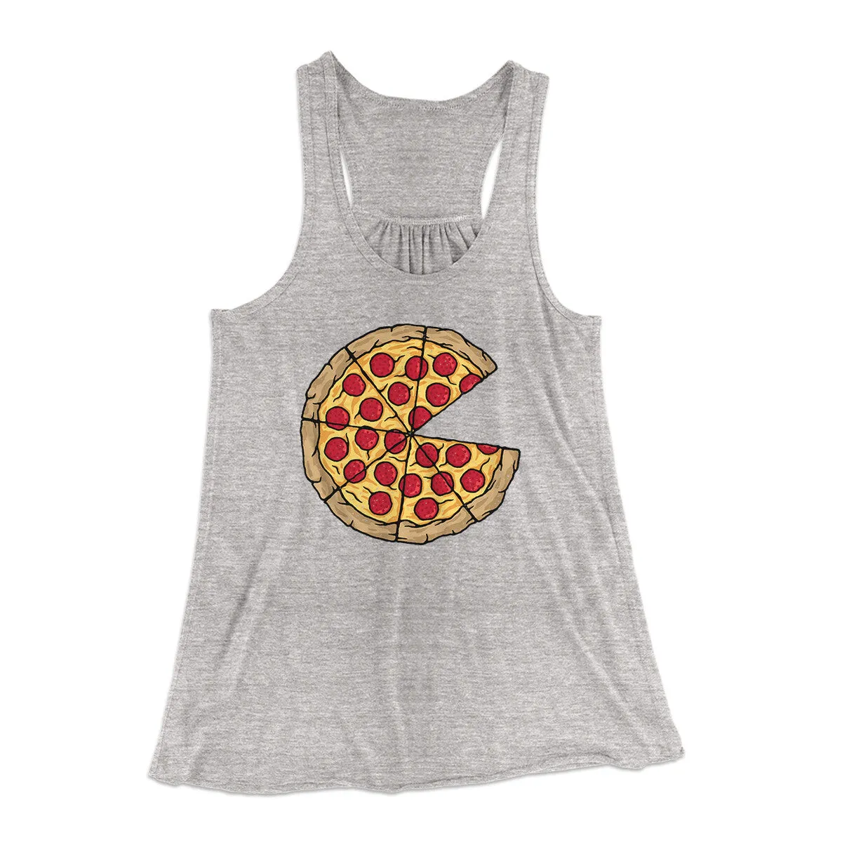 Pizza Slice Couple's Shirt Women's Flowey Racerback Tank Top