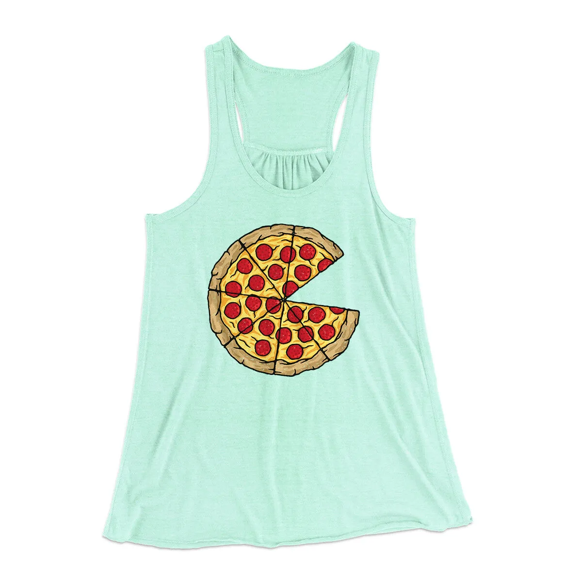 Pizza Slice Couple's Shirt Women's Flowey Racerback Tank Top