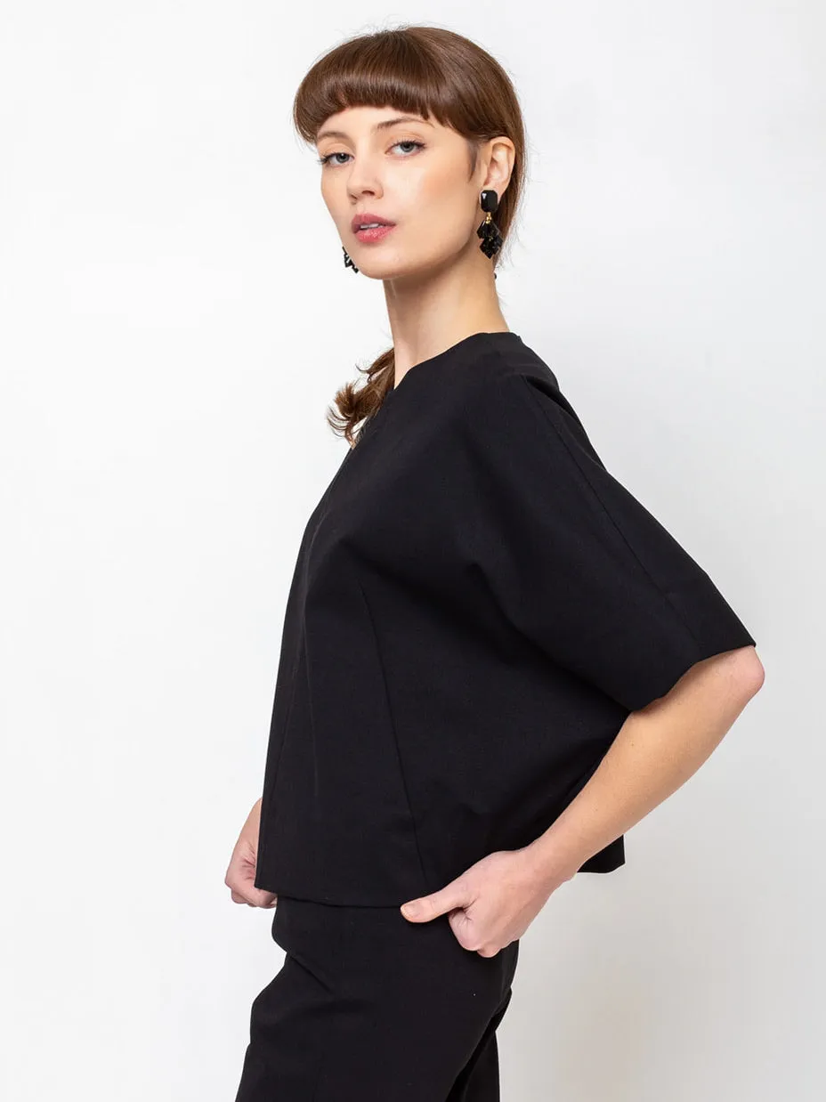 Ponti Knit Top - Jet Black
