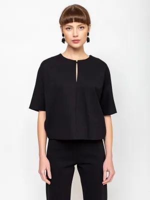 Ponti Knit Top - Jet Black