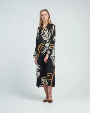 print dress - black
