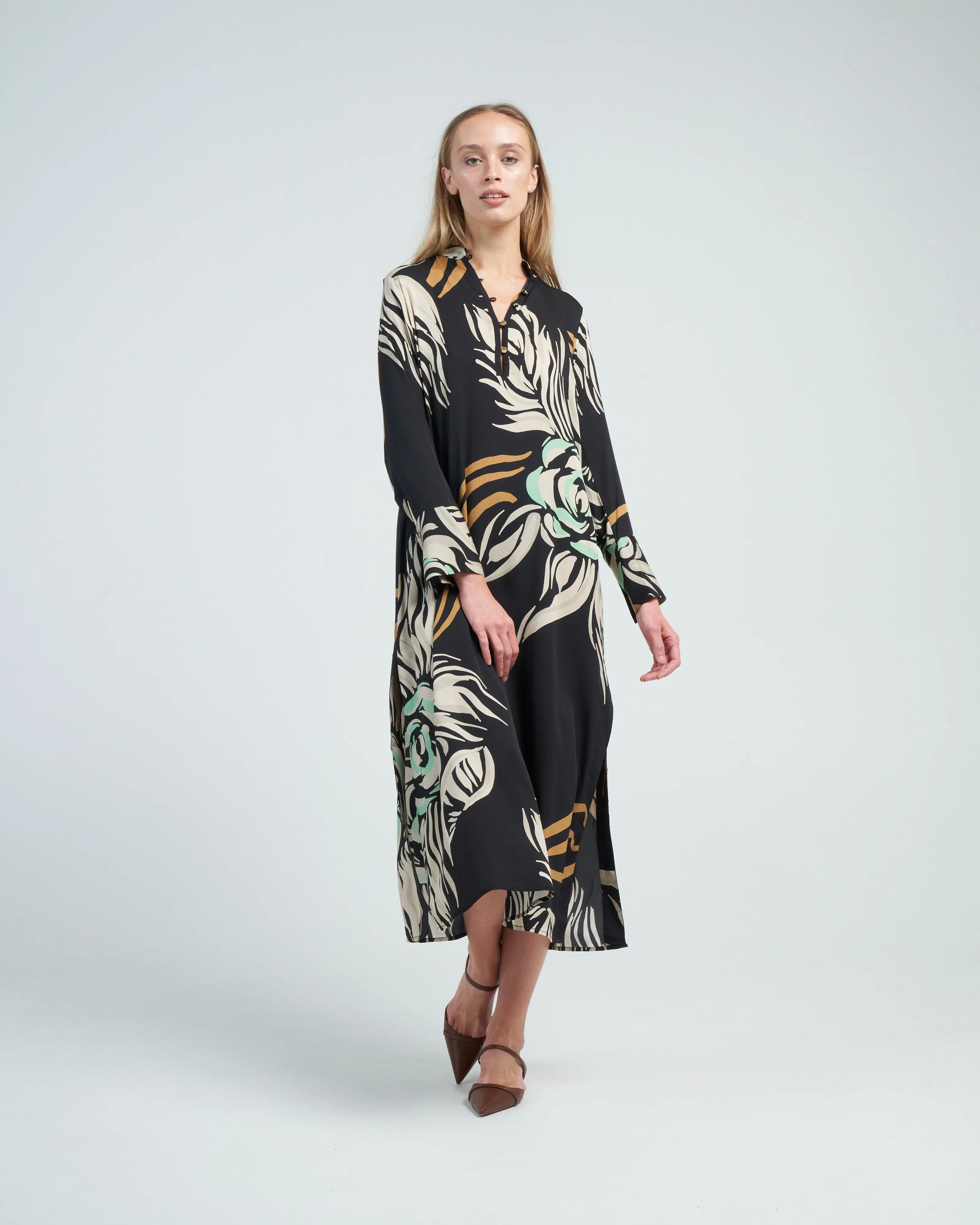 print dress - black