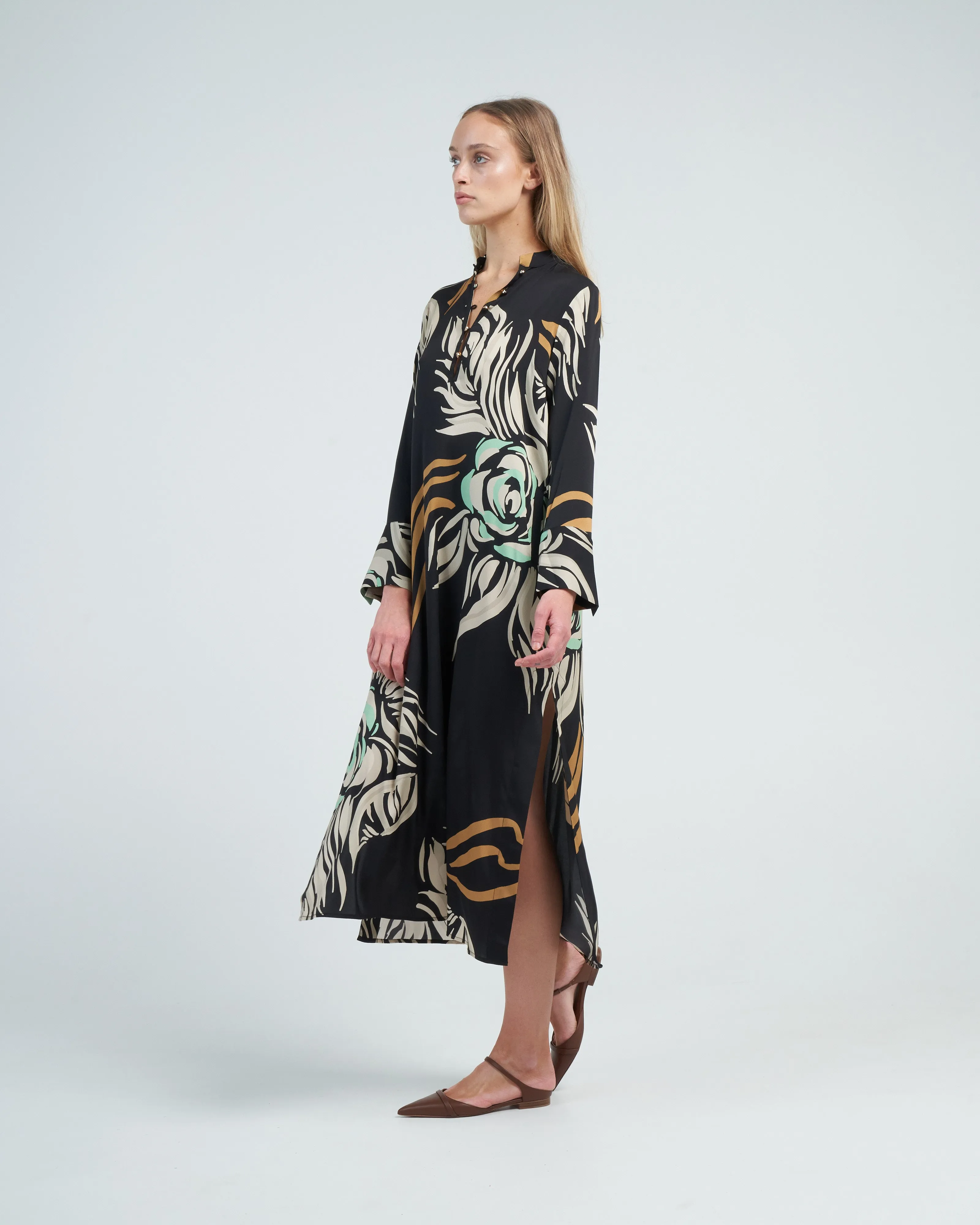 print dress - black