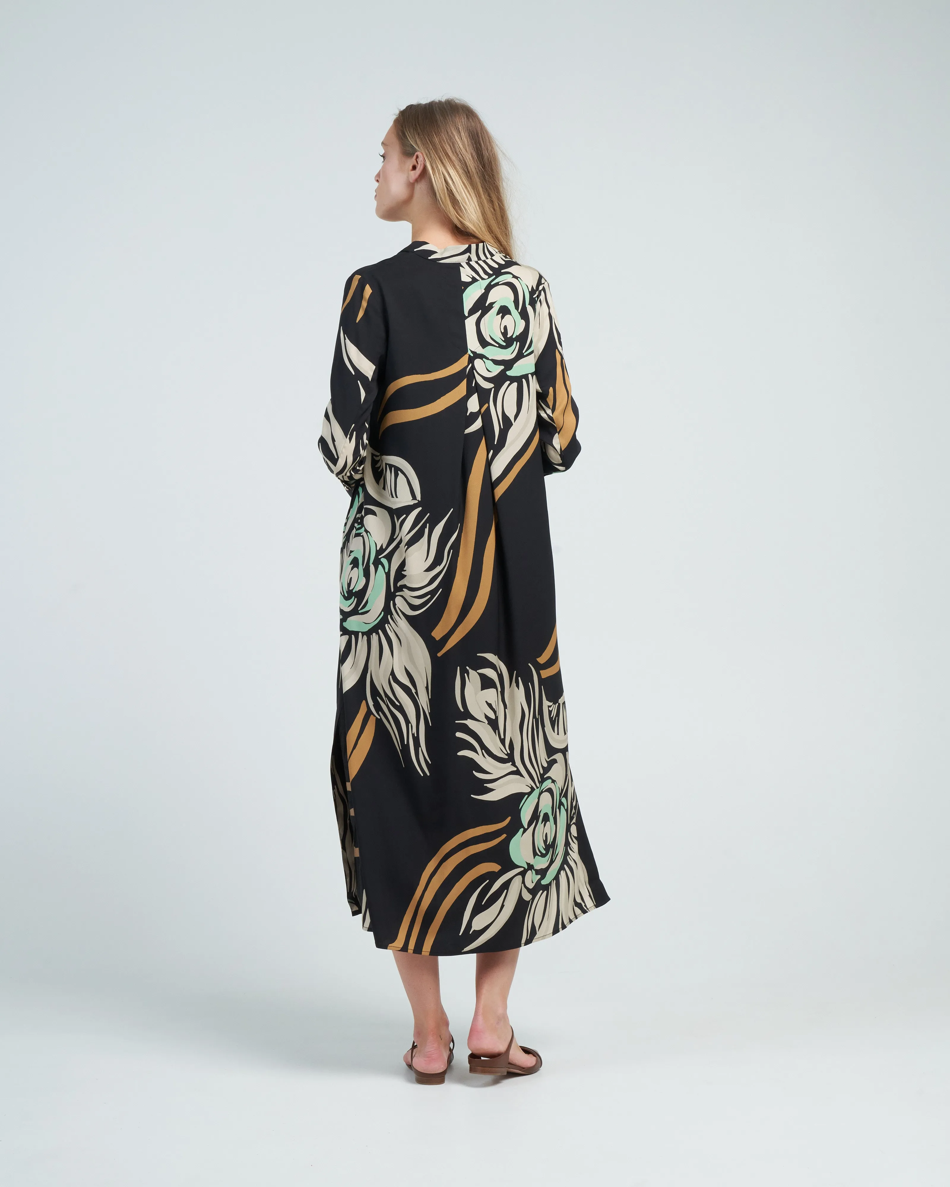 print dress - black