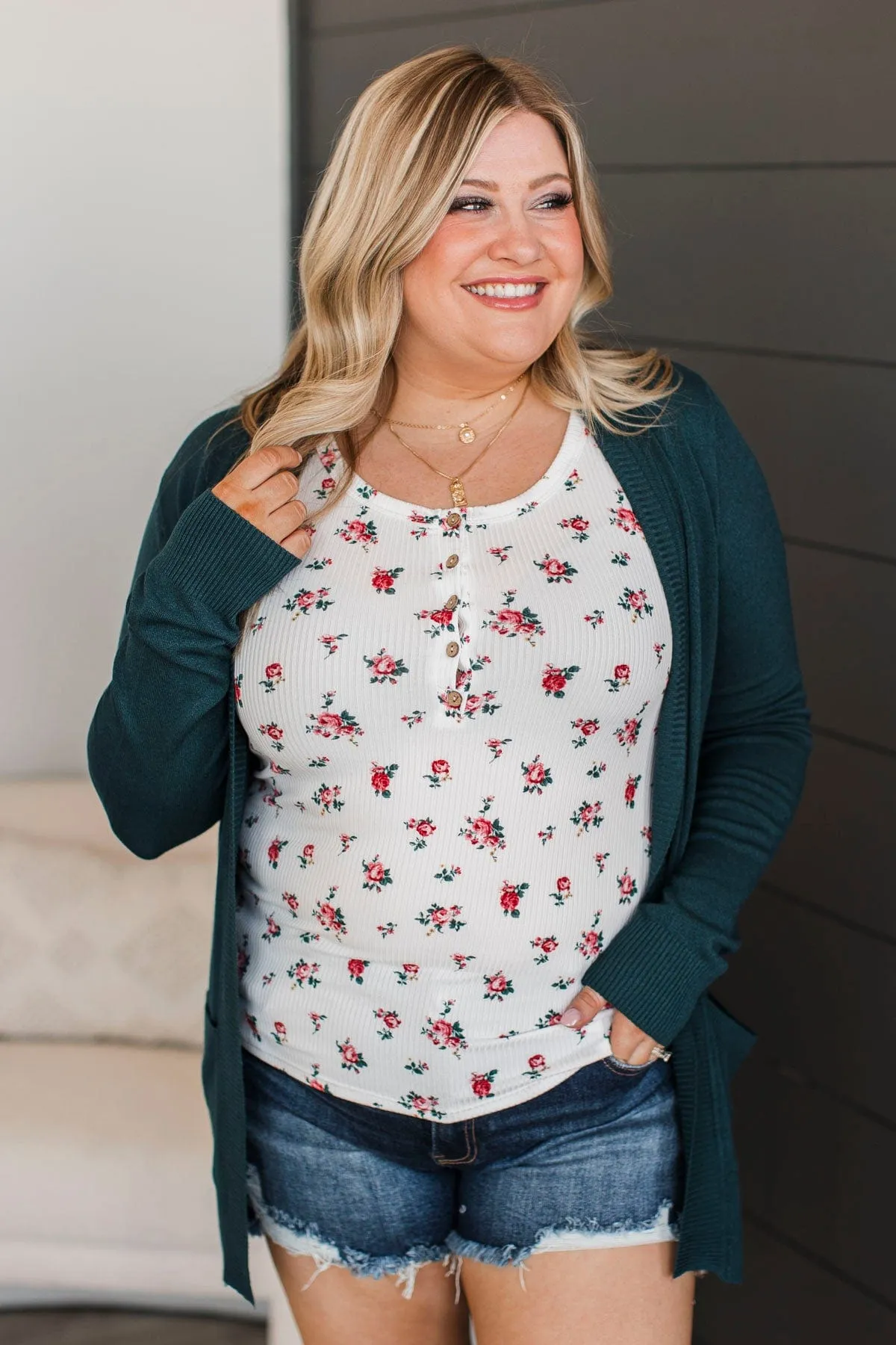 Promise Me Forever Floral Tank Top- Ivory