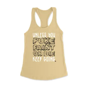 Puke faint die Racerback Tank Top