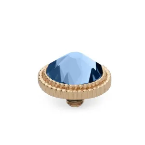 Qudo Fabero 10mm Gold Topper - Light Sapphire