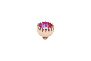 Qudo London 8mm Rose Gold Topper - Royal Red Delite