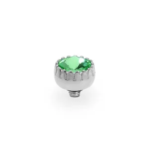 Qudo London 8mm Silver Topper - Peridot