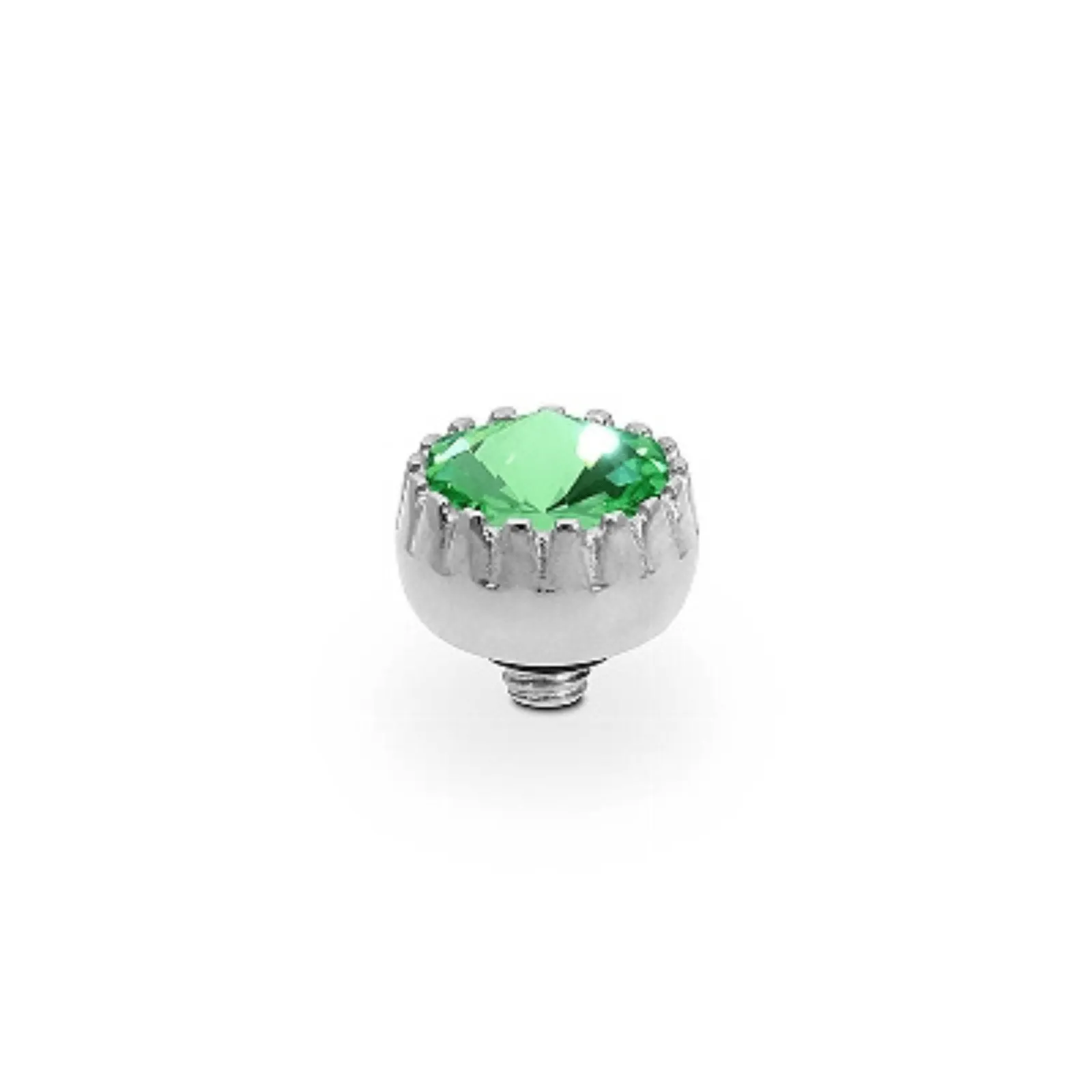 Qudo London 8mm Silver Topper - Peridot