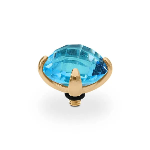 Qudo Seano 13mm Gold Topper - Aqua
